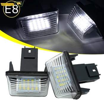 2pc LED Licenčné Číslo Doska Svetlo Na Citroen C3 C4 C5 Berlingo Saxo Xsara Picasso Peugeot 206 207 306 307 308 5008
