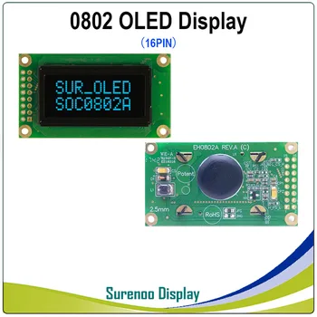 Skutočné OLED Displej, 0802 Paralelné OLED Kompatibilné 802 8*2 Znakov LCD Modul Displeja LCM Obrazovke build-in WS0010, Podpora SPI