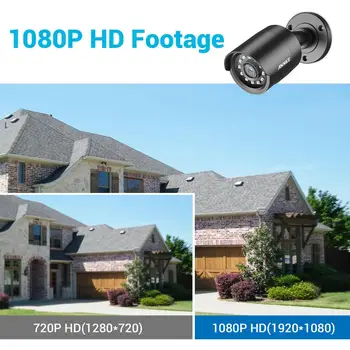 ANNKE 1080P HD TVI Bezpečnostné Kamery 4PCS 2MP Bullet Súpravy Vonkajšie Poveternostným vplyvom Bývanie 66ft Super Nočné Videnie Inteligentný IR CCTV Kamery