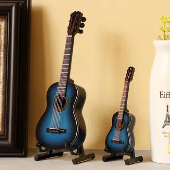 Mini Klasická Gitara Model Drevené Miniatúrne Gitara Displej Hudobný Nástroj Dekoráciu, Dar Prípade Stojan