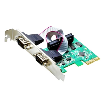 Sk-Labs 2 Port RS-232 RS 232 DB9 Sériový COM PCI-E slot karty PCI Express Karta Radiča Adaptér Converter w/ Plný Profil Držiak