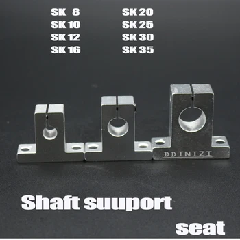4pcs/veľa SK8 SK10 SK12 SK16 SK20 SK25 SK30 SK35 8mm lineárne ložiská železničnej hriadeľ podporu XYZ Stôl CNC Router SH8A 3D tlačiarne Časť