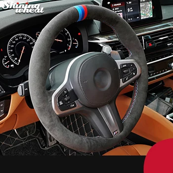 Čierna Alcantara Auto Volant, Kryt na BMW M Športový G20 G21 G14 G15 g16, ansel X3 G30 G31 G32 G01 X4 G02 X5 G05