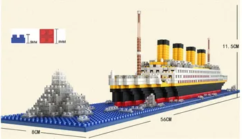 Nový Titanic Loď Model Diamond Stavebné Bloky Auta Domino Legoings DIY Montáž Hry Šach S návod na obsluhu knihy