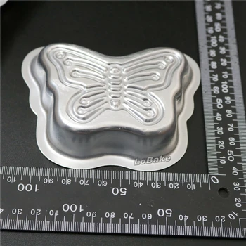 (10pcs/lot) 4 palcov malá veľkosť, tvar motýľ hliníkovej zliatiny koláč jelly puding tvarohový koláč fondant formy pre DIY pekáreň nástroje
