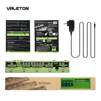Valeton Dapper BASS Multi Účinky Pedál Pásy 6 v 1 Multi Efekt Bass Tuner,Chorus,Octaver,Špinavé Q & Boost Comp,Tuner VES-2