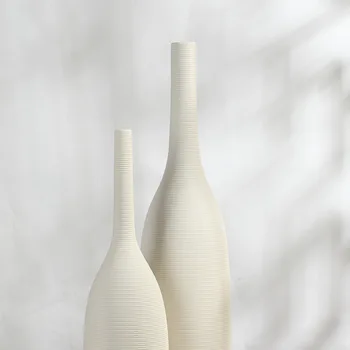 1pcs Čínskeho Porcelánu Nordic Moderné Keramické Biele Váza Ozdoby Kreatívne Domáce Dekorácie Stola Váza Ručné Remeslá