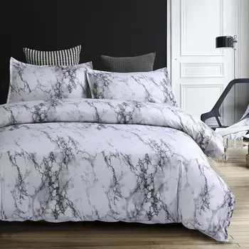 2/3ks Bielizeň Marbling posteľná bielizeň nastaviť jednoduché Nordic posteľ pokrytie jednej manželská posteľ bielizeň, prikrývka perinu obliečka na Vankúš pre bytový Textil