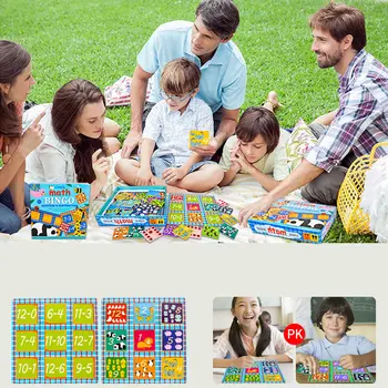 Jednoduché Matematické bingo hry učenia vzdelávania hračky pre deti okrem & odčítanie matematika hračky spomienky hry, detské Vzdelávacie hračky