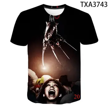 Letné Freddy Krueger Jason A Michael Myers Halloween 3D Muži, Ženy, Deti T tričko Teroru Krátky Rukáv Topy Pohode Tees Oblečenie