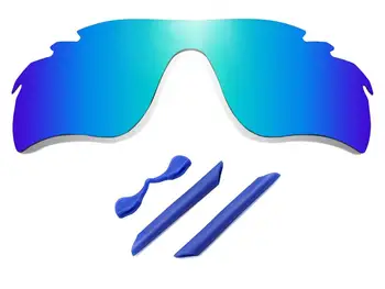 Glintbay Presné-Fit Ice Blue Náhradné Šošovky a Modrá Gumy držiak pre Oakley RadarLock Cesta Vetraných slnečné Okuliare