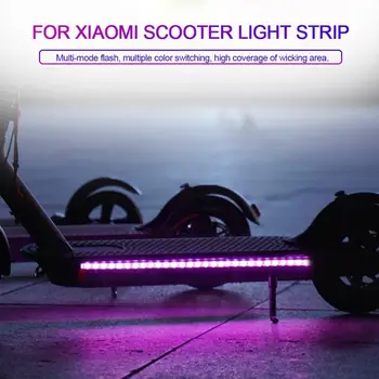 Skladacia LED Pásy Baterka Bar Lampa Pre Xiao Mijia M365 Elektrický Skúter Skateboard Noc Cyklistické Bezpečnosti Dekoratívne Svetlo