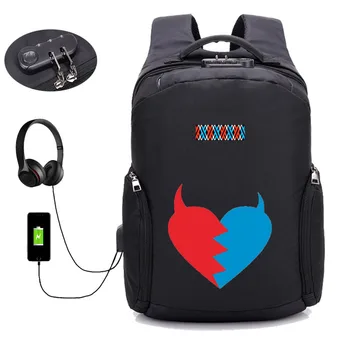Anime MILÁČIK v FRANXX batoh USB nabíjanie Batoh študent knihy taška Školské tašky Mochila mužov cestovné Tašky 14 štýl