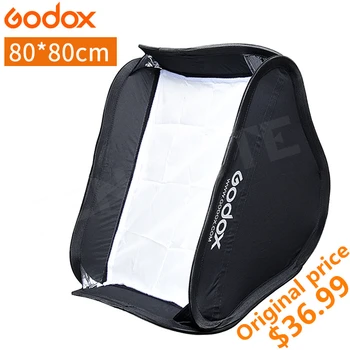Godox 80x80 cm Softbox Difúzor Reflektor pre Speedlite Bleskové Svetlo, Profesionálne Foto Štúdio Flash Fit Bowens 80*80 cm Mäkké Box