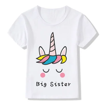 2020 Deti Big Sister Tlačiť T-Shirts Batoľa Deti Letné Topy Chlapci/Dievčatá Krátky Rukáv Ležérne Oblečenie Baby Tee tričko,ooo2182