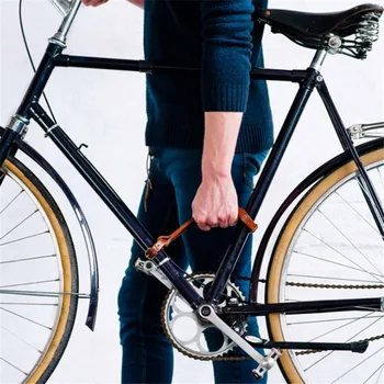 3 Farby Skladací Bicykel Kožená Rukoväť Pre cyklistov so sebou Rám Pásky Filter Prenosné Retro Usne Odolné Riadidlá