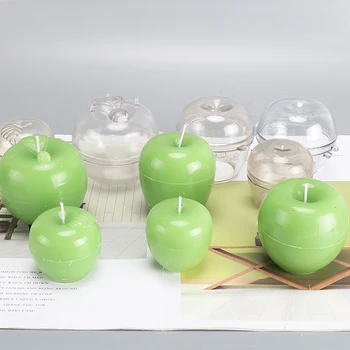 DIY apple tvar mydla čokoláda sviečka formy malej veľkosti apple sviečka formy príručka roztomilý candel tvorby plesní lz35