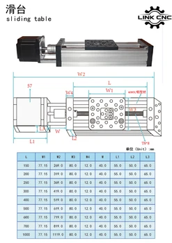3d tlačiarne osi viesť skrutku T8 osi Z diy c-beam CNC posuvné tabuľka 450mm 500mm 550mm linear actuator bundle kit