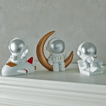 Nordic Štýl 3D Astronaut Figúrky Domáce Dekorácie Remesiel Mesiac Miniatúry Dom Dekor Planéty Dekorácie pre Deti Izba Dary