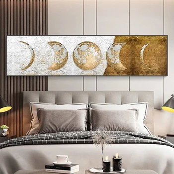 Fázy mesiaca Nordic Plátno Plagáty a Vytlačí Minimalistický Luna Stenu Umenie Abstraktné Maľby Dekorácie, Obrázky Moderného Domova