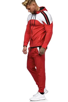 Pánske nové jesenné a zimné Hoodie oblek, mužov Císař farby zodpovedajúce športové bežné farby, na zips, bunda, jogging športové oblečenie