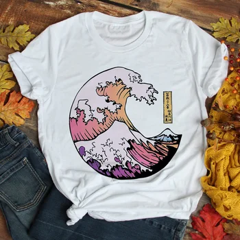 Plus Veľkosť Topy dámske Tričko Tvorivé Ružový vrch Ženy T-shirt Grafické Zábavné Vytlačiť Harajuku Letné Tričko Žlté Topy
