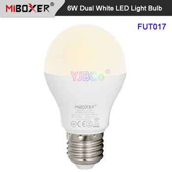 Miboxer FUT017 6W E27 Dual Biela LED Žiarovka AC110 220V 2.4 G WiFi diaľkové ovládanie Smart vnútorné lampy