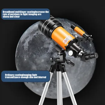 F30070 15X-150X 70 mm Astronomickému Teleskopu S Statív Telefón Adaptér Monokulárne Mesiac Sledovať Prírodovedných Poznávacích Hračka