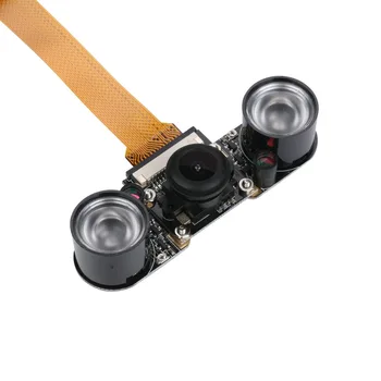 Raspberry Pi Nula W Modul Kamery na Nočné Videnie Široký Uhol Fisheye 5MP Kamera s Infračervený Senzor IR LED Svetlo pre RPI nula V1.3