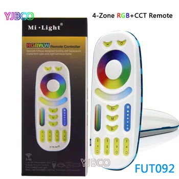 Miboxer FUT105 2.4 G 12W RGB+SCS Bezdrôtový E27 LED Žiarovka Stmievateľné 2 v 1 Smart LED Svetlo + FUT092 4-Pásmo 2.4 G RF Diaľkové