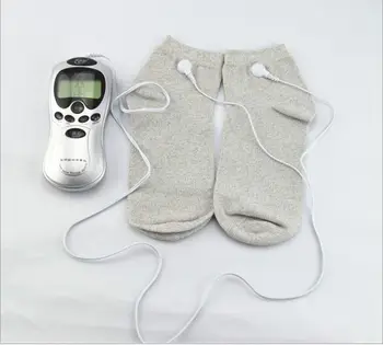 DESIATKY,Elektródy ponožky, Strieborné vlákno rukavice starostlivosti fyzikálnej terapie ponožky podporovať krvný obeh, Nohy, Ruky, tvár, masážne rukavice