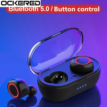 TWS Bezdrôtový 5.0 Bluetooth Slúchadlá HiFi Stereo Bluetooth Headset Hráč Športové Slúchadlá S Nabíjanie Box