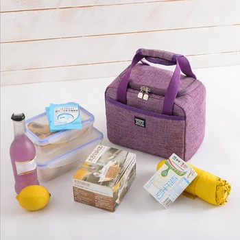 Funkčný Vzor Chladnejšie Lunch Box Prenosný Izolované Plátno Obed Taška Tepelnej Potravín Piknikový Obed Tašky Pre Ženy Deti