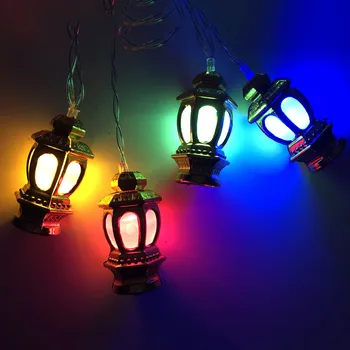Thrisdar 10/20 LED Zlatý Palác Lucerna Víla Svetelné Girlandy AC220V Vianočné Rozprávky String Svetlo Pre Dovolenku Strany Ramadánu