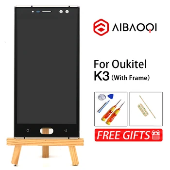 AiBaoQi Nový, Originálny 5.5 palcový Dotykový Displej+1920x1080 LCD Displej+Rám Montáž Náhrada Za Oukitel K3 Android 7.0 Telefón