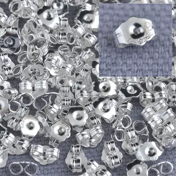 Väčšinu 1000PCS Originálne Výtvarné 925 Sterling Silver Šperky Zistenia Späť Zátka Pre Stud Pin Šperky Nastavenia Pečiatkou