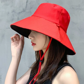 2020 Nové Jarné Letné Slnko Klobúk Ženy Kórejská Verzia Obojstranný Vedierko Hat Módne Zložiť Klobúk Rybár