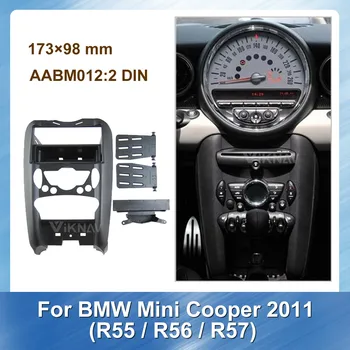 Autorádio Fascia pre BMW Mini Cooper R55 R56 R57 2011 DVD rám Dash Mount Kit Adapter Výbava Tváre Panel Rám Panel 2 Din