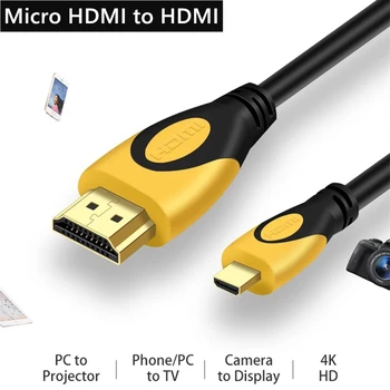 1M 1.8 M 3M Mini DP Display Port, HDMI Kábel, adaptér pre iMac, Mac pro Air TV, Tablet, Fotoaparát Thunderbolt Mini Micro HDMI na HDMI