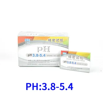 Špeciálny Indikátor Papier Presnosť PH Testovací Prúžok 3.8-5.4 Kozmetické Sliny, Moč Plodovej Fuid Kyseliny & Alka Test Papierové Pásky 1600