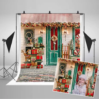 Vianočné Pozadie pre Portrétnej Fotografie Zimné Dekorácie Photo Booth Pozadie pre Fotografická Tlač