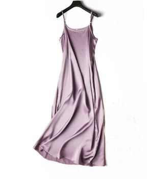 2020 letné dámske módne luxusné hodváb šaty Podväzkové sklzu šaty