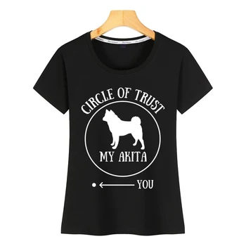 Topy T Shirt Ženy akita inu majiteľ hovorí zábavné milovník psov darček Hip Hop Vintage Bavlna Žena Tričko