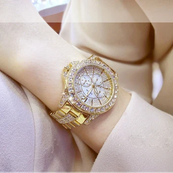 Luxusné Ženy Hodinky Žena diamond oceľ Magnetické Náramkové hodinky Vodotesné Drahokamu Svetelný Dámy Ruky Hodiny Quartz Hodinky