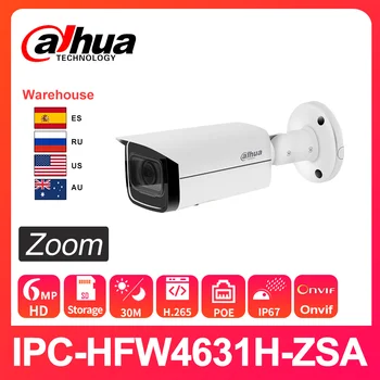 Dahua IP Kamera Security IPC-HFW4631H-ZSA HD 6MP 2.7-13.5 mm, 5X Zoom Nočné Videnie IR60M Vstavaný Mikrofón PoE H. 265 IP67 IK10 Vonkajšie