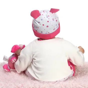55 cm Silikónový Reborn Baby Doll Hračky Realisticky Interaktívne Ručné Nažive Dieťa Bábiky Hrať Dom Dievčatá Módne Narodeniny Brinquedos
