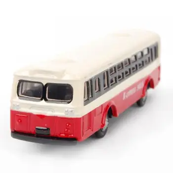 MagiDeal 6Pcs/Veľa Diecast Model Autobusu, Vlaku Rozloženie Železničnej Ulici Scenérie Scény pre Školské Deti Klasické Hračky Záľuby Dary