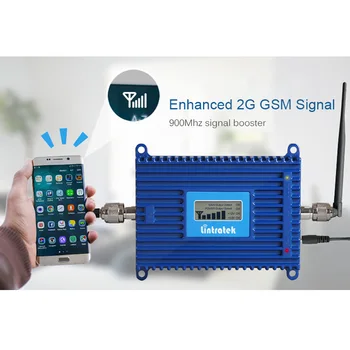Lintratek GSM Repeater 900Mhz AGC 70 db Signál Booster 2G GSM 900 Mobil Signál Booster Ampli 20dBm Veľké Pokrytie