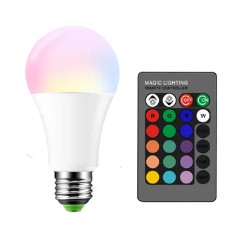 16 Zmena Farby LED Žiarovka lampara Lampa Domáce Dekorácie RGB LED Žiarovka E27 3W 5W 10W IR Diaľkového ovládača, Farebné Svetlá Žiarovka