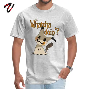 Slim Fit Mužov T-Shirt Whatcha vedie Mimikyu Bežné Tričko Greyhound Krátky Rukáv Bežné Topy Tees O-Krku Veľkoobchod Vtipné Tričko
